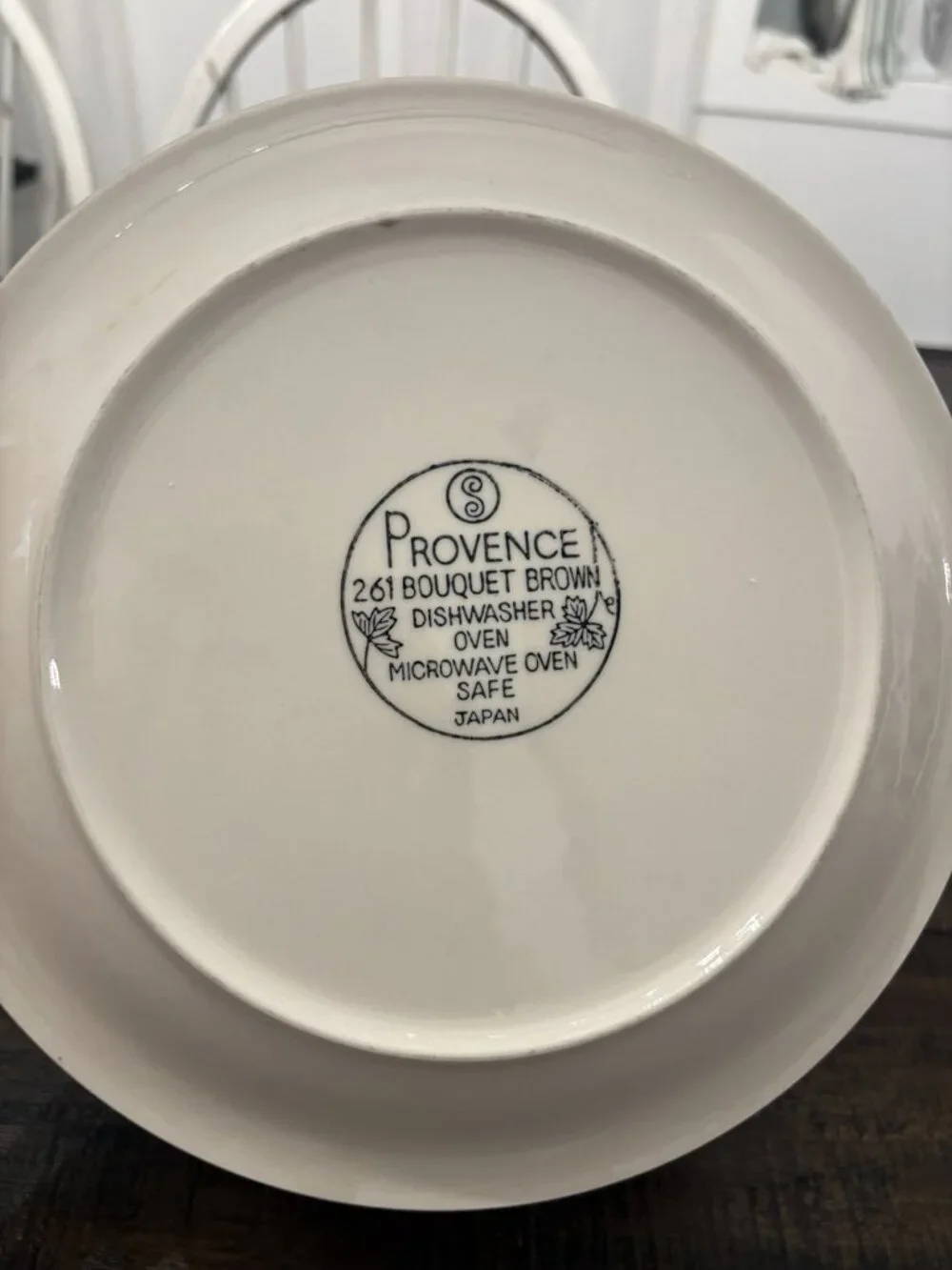 Sango Stoneware Dinner Plates Provence 261 Bouquet Brown Japan 4 Total